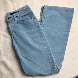 Ag Adriano Goldschmied Pale Blue Corduroy Angel Pants 27 regular